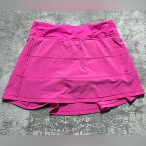 Lululemon Pace Rival Skirt Women’s 6 Sonic Pink Mid Rise Lined Gym Tennis